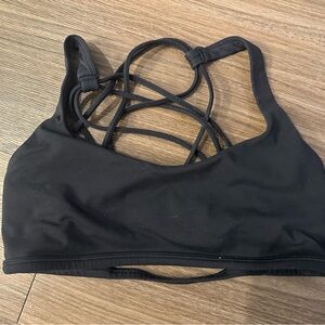 Lululemon Athletica Black Strappy Sports Bra
